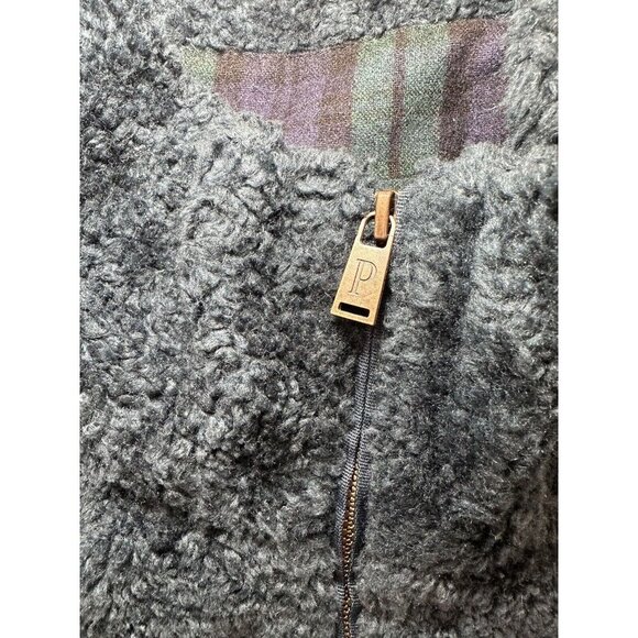 Pendleton Women's Medium Blue Sherpa Teddy Full Zip Fleece Deep Pile Jacket,Sz L - Picture 5 of 9